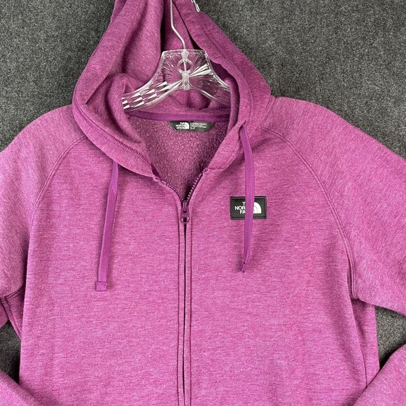 The North Face Pink Hooded Zip Up Sweatshirt Hoodie Small Jacket Activewear EUC - Picture 2 of 7